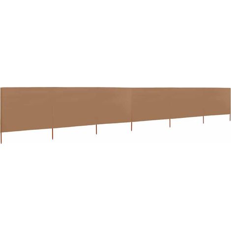 Paravent 6 panneaux Tissu 800 x 160 cm Taupe