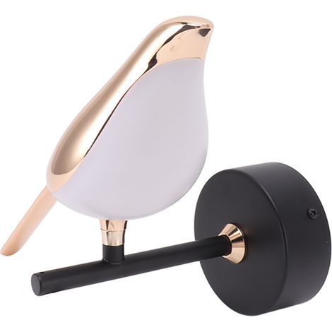 Lampe murale oiseau LED, figurine déco style moderne, éclairage chambre bureau (1/5)