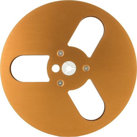 1/4 Zoll (6,35 mm) lange 7-Zoll-Aufnahmespule aus Aluminiumlegierung, 3 offene Löcher für Aufnahmen, echtes Vakuum, winddicht, kompatibel mit NAB Gold