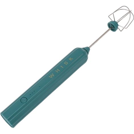 Elektrischer Edelstahl-USB-Haushaltsmixer, kleiner tragbarer Akku-Mixer, Schneebesen und Milchaufschäumer, grün (1/5)