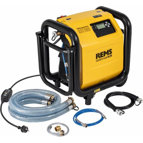 Rems – Station de désembouage avec compresseur sans huile – Débit d'eau 5 m3/h – Essai de pression 18 bar – Tuyaux d'aspiration et refoulement inclus (1/2)