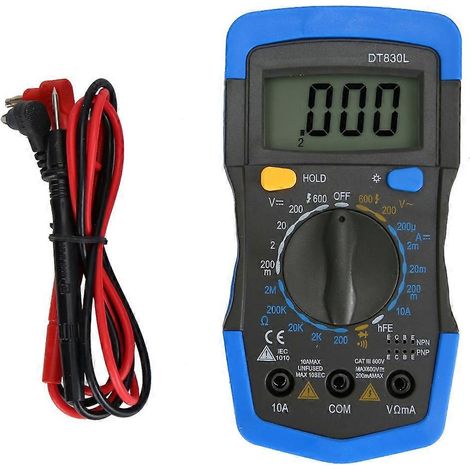 Tragbares, handliches LCD-Digital-Mini-Multimeter mit Gleich- und Wechselspannungs- und Strommessgerät (DT830L)