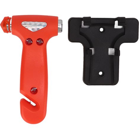 Marteau brise-vitre multifonction pour voiture, coupe-ceinture de sécurité, outil de secours pour bus et véhicules de chantier (1/5)