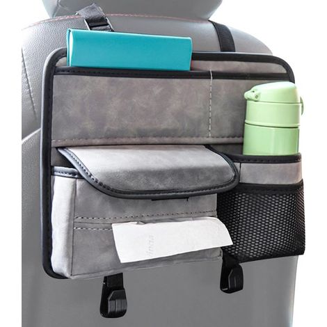 Auto-Rücksitz-Organizer, Auto-Organizer für die Rückbank, Auto-Organizer, Rücksitz-Organizer, Kofferraum-Organizer aus Kunstleder für Snacks, Getränke, Spielzeug (1/5)
