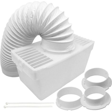 Kit universel de condensateur de tuyau de ventilation pour sèche-linge avec 3 adaptateurs (1,2 m)