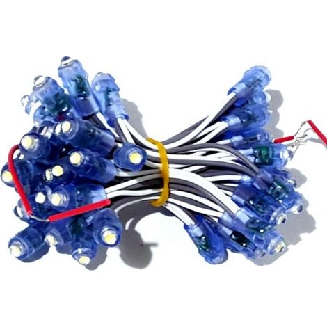50 LED CIELO STELLATO INCASSO LUCE BIANCA  BLU O VERDE KIT PUNTI LUCE 5V  5 VOLT BLU