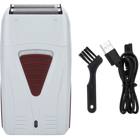 Tondeuse à barbe rechargeable USB – Alternative électrique au rasoir, couleur grise, haute précision et autonomie prolongée