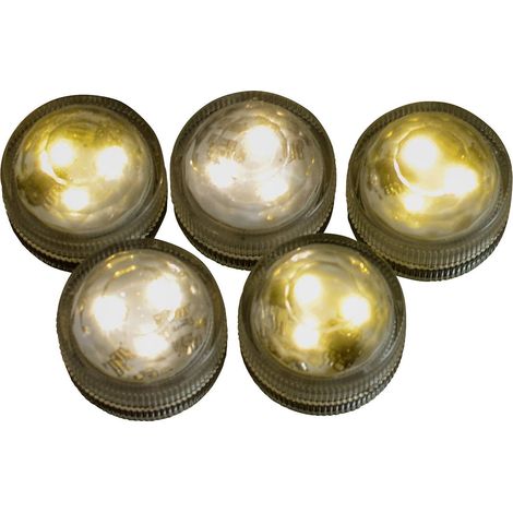 Hellum 523072 Bougie chauffe-plat à LED jeu de 6 transparent blanc chaud (Ø x H) 2.9 cm x 2.3 cm A672012 (1/4)