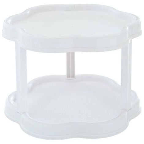 Ahlsen Cuisine a poser étagère a épices rotatives Étagère à Épices Porte Épice Rotative Étagère à Épice Support de Stockage epices rangement cuisine petit plateau tournant pour epices blanc, (1/5)
