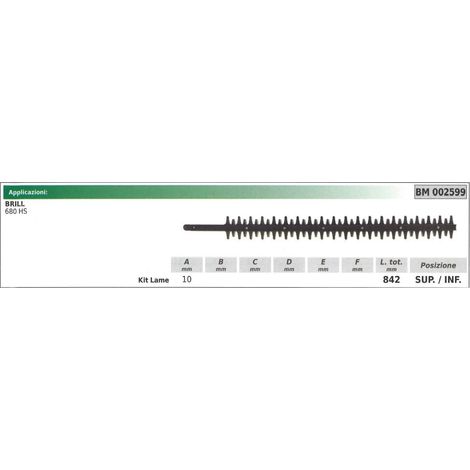 Unter-/Obermesser BRILL Heckenschere 680HS 002599