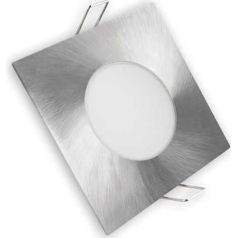 ARO FIJO LED IP65 MATEL CUADRADO NÃQUEL 5W FRÃA (1/3)