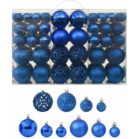 Ensemble de boules de Noel 100 pcs Bleu (1/5)