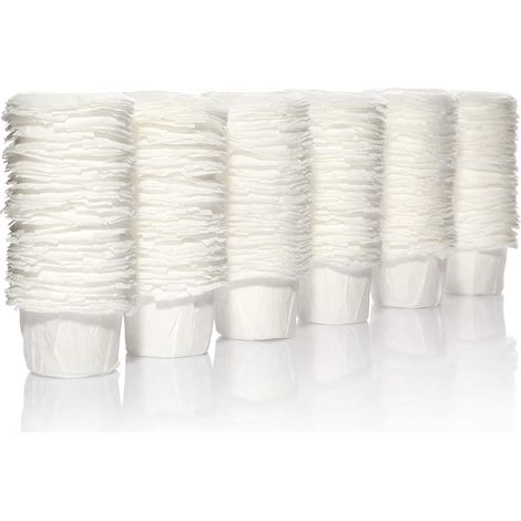 100 filtros de café, papel biodegradable, cápsulas reutilizables, compatibles con máquinas 2.0 y 1.0, para uso doméstico. (1/5)