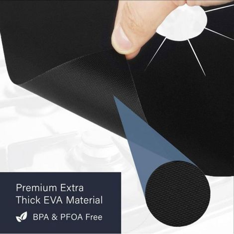 Protections Brûleurs Gaz - 10 Pièces - 27 x 27 cm - Épaisseur 0,2 mm - Résistant jusqu'à 260 °C - Pour Plaques de Cuisinière à Gaz (1/4)