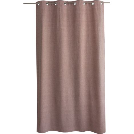 Rideau thermique NUUK 140 x 240 cm – Doublure polaire – Velours marbré - 140x240cm - Rose clair (1/3)