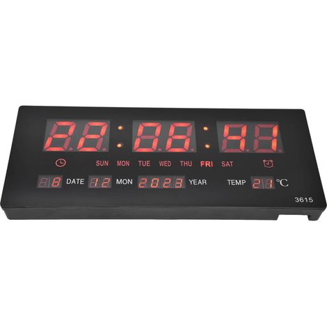 Digitale Wanduhr mit LED-Anzeige, präziser Zeitmessung, Netzanschluss, geräuscharmer Leuchttimer für Konferenzräume, 100–240 V, EU-Stecker (1/5)