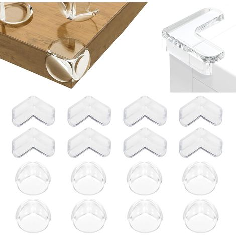 16PCS Protege Coin de Table, Protecteur Transparent des Coins pour Securite Bebe Maison, Protection Angle Bebe pour Tables et Coins de Meubles, Transparent (1/5)