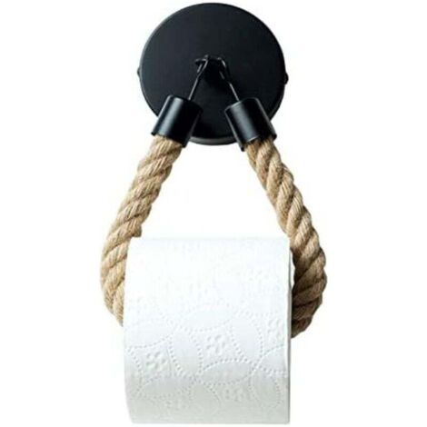 ALLIANDISPorte-Papier Toilette,Support pour Rouleau de Papier Toilette Vintage,Porte-Serviette Corde de Chanvre,pour la Décoration de la Cuisine de la Salle de Bain (1/4)