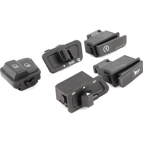 Kit de démarrage moto 5 pièces avec phares feux de croisement et de route, klaxon, clignotants et boutons pour GY6 125 cm³ (1/5)