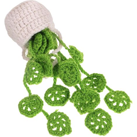 Panier Suspendu Crochet Vert pour Décoration Voiture Intérieur Design Feuille Creuse, Ornement Créatif et Facile Soi-même pour Accessoires Décoratifs (1/5)