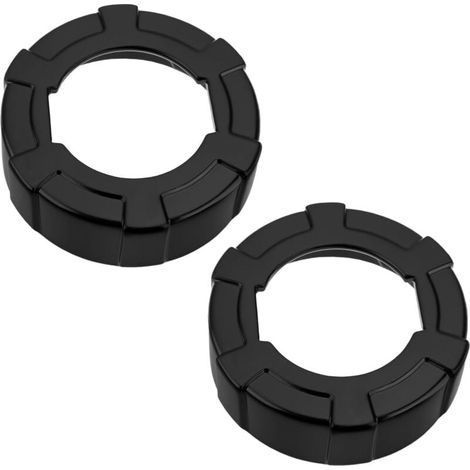 Lot de 2 pistolets à calfeutrer à saucisses avec capuchon avant en aluminium pour le remplissage et la finition des joints de cuisine et de salle de bain, noir (1/5)