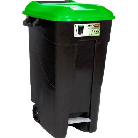TAYG contenedor eco tayg 100 l c/pedal ng/verde 421037 , contenedor eco tayg 100 l c/pedal ng/verde 421037