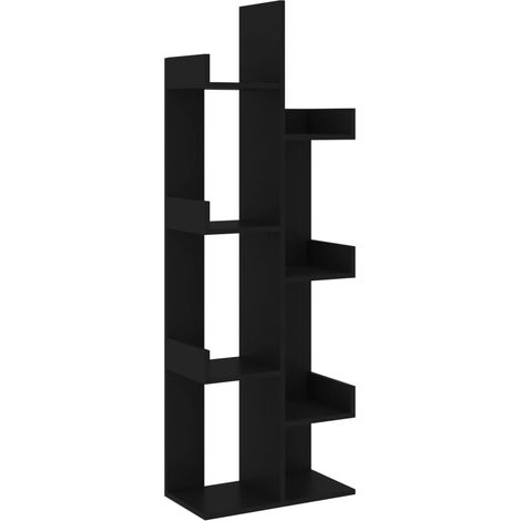 Maison Exclusive - Bücherregal Schwarz 48x25,5x140 cm Holzwerksto