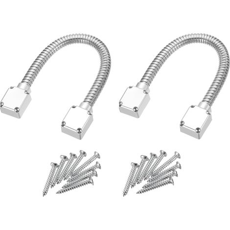 2 pcs Passe-câble Flexible, Acier Inoxydable, Protection Fil, 400mm, Pour Serrure Électrique