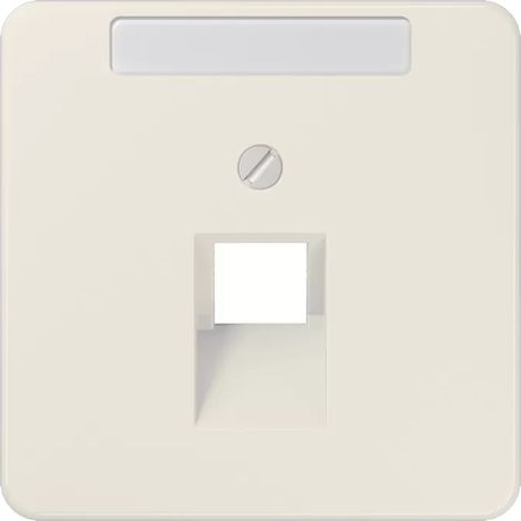 Jung Abdeckung für IAE/UAE-Anschlussdosen, 1 x 8-polig, mit Schriftfeld, Thermoplast, Serie CD, weiß 569-1 NAUA