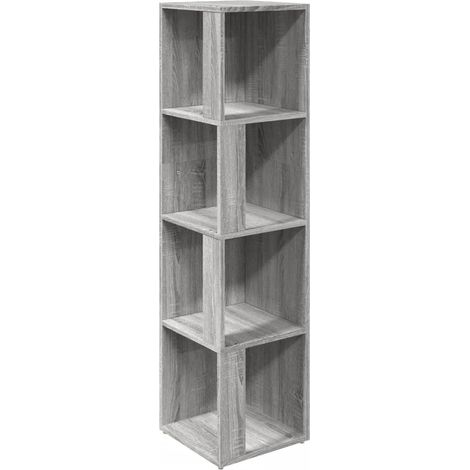 Maison Exclusive - Scaffale Angolare Grigio Sonoma 33x33x132 cm Legno Multistrato