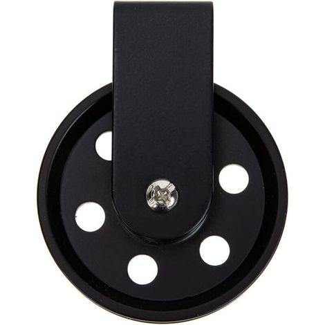 Accessoires D'Éclairage Extérieur Lustre Poulie Roue Pour Lampe Noir Vintage Poulie Câble Poulie Pendentif Luminaires Noir Poulie Roue Corde À Linge Poulie Rustique Poulie (1/4)