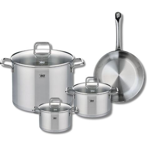 Ensemble de 1 Poêle de cuisson 24 cm et 3 faitouts 14, 16 et 26 cm Elo Profi Citrin (1/5)
