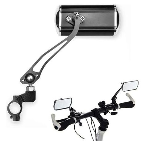 Rétroviseur de vélo réglable pour guidon, miroir de sécurité pour cyclisme (1/5)