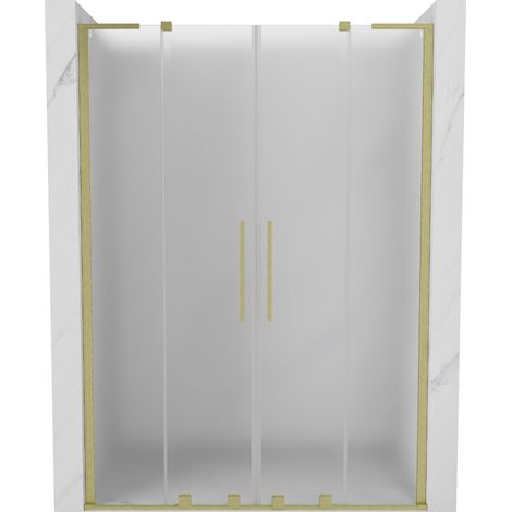 Mexen Velar L Duo portes de douche coulissantes 140 cm, givré, doré brossé - 871-140-003-32-55 (1/5)