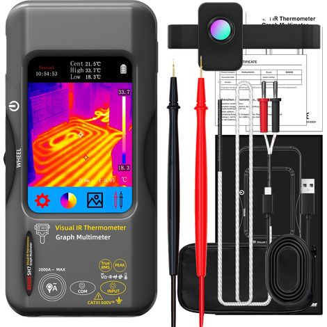 Imager thermique, multimètre intégré, 15 palettes thermiques, SH7 avec M1 (1/2)