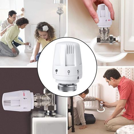 Radiator Valve Heating System M30x1.5 Pneumatic Temperature Control Valves, Standard Replacement Head for Thermostatic Radiator (1/5)