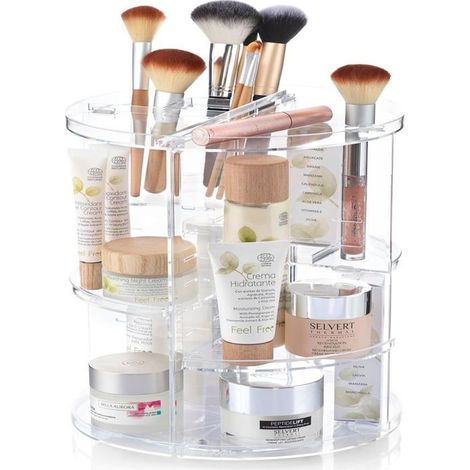Rangement pour Cosmétiques avec Rotation à 360 - Organisateur de Maquillage Rotatif - Organiseur Make up - Boîte à Bijoux (1/5)