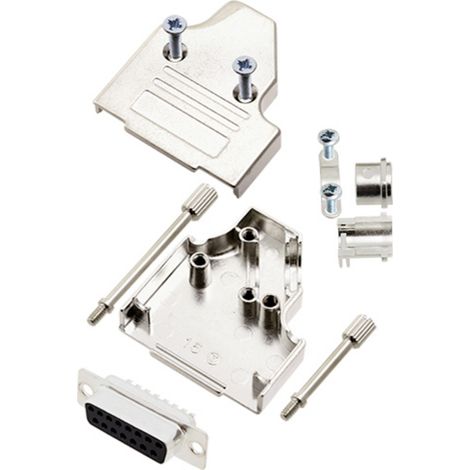 TRU COMPONENTS TCMHDM3515DMSK 7708660 D-SUB Buchsenleisten-Set 35 ° Polzahl: 15 Lötkelch 1 St.