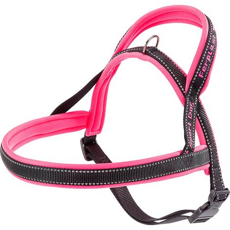 Ferplast SPORT DOG P Pettorina per cani con imbottitura soft. Varie misure e colori fluo.. Variante MEDIUM - Misure: A: 58 cm B: 69-86 cm - Fucsia
