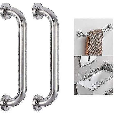 Barras de apoyo de pared para bañera de 2 piezas para personas mayores (1/2)