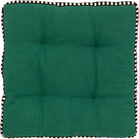 Galette de Chaise Matelassée "Malakite" 38x38cm Vert Cèdre (1/4)