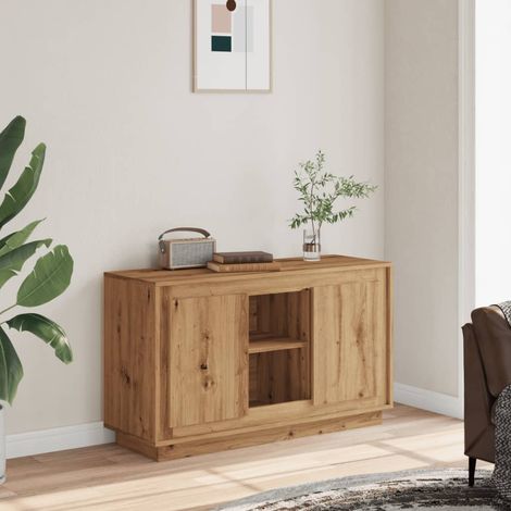 Aparador de madera de ingeniería roble artisan 102x35x60 cm vidaXL (1/5)