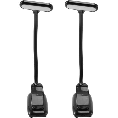2X Lampe de Lecture LED,Lampe À Pince Rechargeable,3 Modes (1/5)