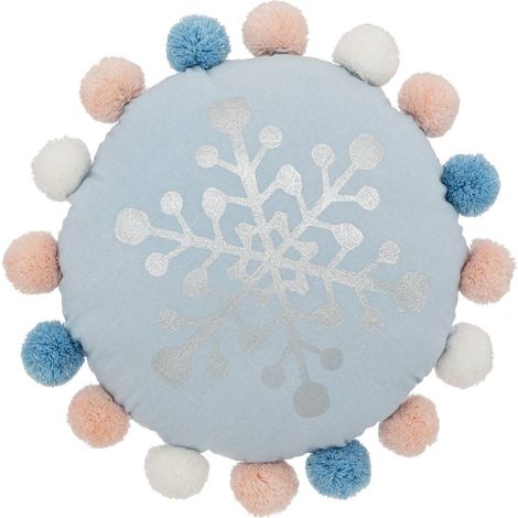 Dekokissen mit Pompons HIVER, rund (1/3)