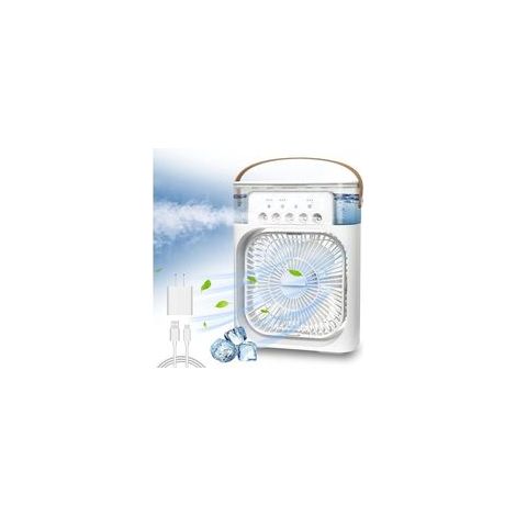 Tragbarer Klimaanlagenventilator – 3 Geschwindigkeitsstufen – 7 LED-Leuchten – 5 Düsen – Energiesparend (1/5)