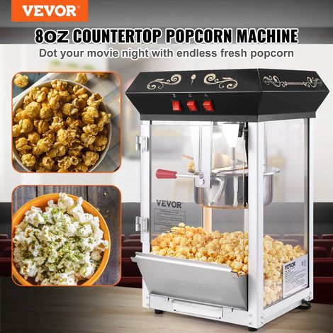 Machine à Pop Corn 850 W, Appareil à Pop-corn de Comptoir Électrique, Bol de 227 g pour 48 Tasses par Lot, en Verre Trempé, avec 4… (1/5)
