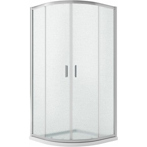 Duschkabine halbrund Strukturglas h 198 mod. Ready 90x90 cm (1/5)