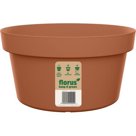 FLORUS VASO PARIS BOWL 35CM TERRACOTTA