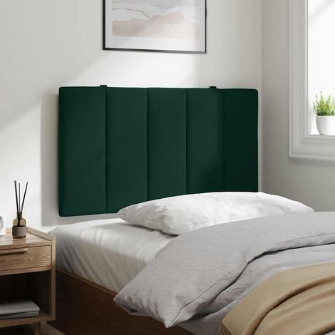 vidaXL Cabecero de cama acolchado Hanko terciopelo verde oscuro 80 cm (1/5)