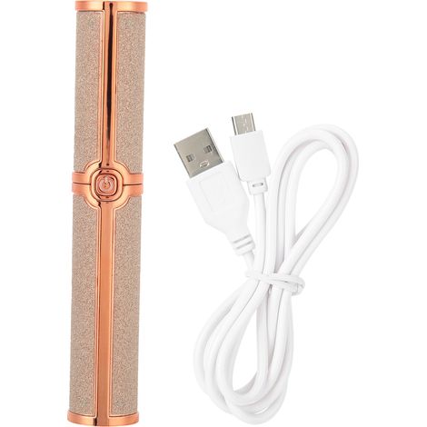 Sourcil électrique USB épilateur lèvres maquillage tondeuse portable rechargeable femme or (1/5)